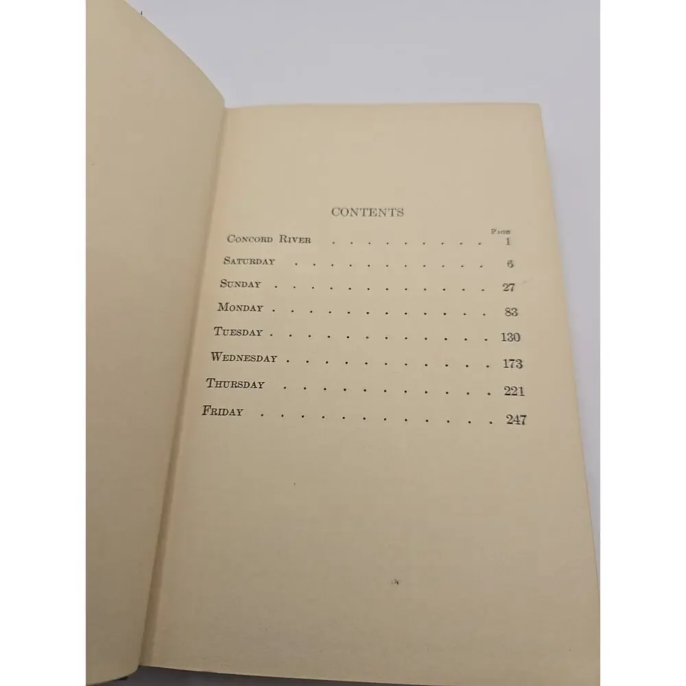 A Week on‎ the Concord and Merrimack Rivers by Henry David Thoreau Rare 1921 HC